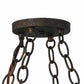 Meyda Lighting Ashley 21" 4-Light Copper Rust Chandelier With Ivory Faux Candlelight
