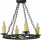 Meyda Lighting Ashley 21" 4-Light Copper Rust Chandelier With Ivory Faux Candlelight