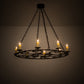 Meyda Lighting Ashley 42" 8-Light Gilded Tobacco Chandelier With Ivory Faux Candlelight
