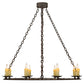 Meyda Lighting Ashley 42" 8-Light Gilded Tobacco Chandelier With Ivory Faux Candlelight