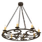 Meyda Lighting Ashley 42" 8-Light Gilded Tobacco Chandelier With Ivory Faux Candlelight