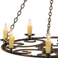 Meyda Lighting Ashley 42" 8-Light Gilded Tobacco Chandelier With Ivory Faux Candlelight