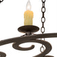 Meyda Lighting Ashley 42" 8-Light Gilded Tobacco Chandelier With Ivory Faux Candlelight