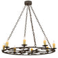Meyda Lighting Ashley 42" 8-Light Gilded Tobacco Chandelier With Ivory Faux Candlelight