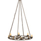 Meyda Lighting Ashley 42" 8-Light Gilded Tobacco Pendant Light With Ivory Faux Candlelight