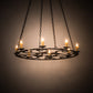 Meyda Lighting Ashley 42" 8-Light Gilded Tobacco Pendant Light With Ivory Faux Candlelight