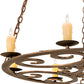 Meyda Lighting Ashley 42" 8-Light Gilded Tobacco Pendant Light With Ivory Faux Candlelight