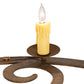 Meyda Lighting Ashley 42" 8-Light Rustic Iron Chandelier With Ivory Faux Candlelight