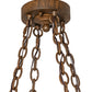 Meyda Lighting Ashley 42" 8-Light Rustic Iron Chandelier With Ivory Faux Candlelight