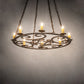 Meyda Lighting Ashley 42" 8-Light Rustic Iron Chandelier With Ivory Faux Candlelight