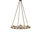 Meyda Lighting Ashley 42" 8-Light Rustic Iron Chandelier With Ivory Faux Candlelight