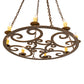 Meyda Lighting Ashley 42" 8-Light Rustic Iron Chandelier With Ivory Faux Candlelight