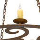Meyda Lighting Ashley 42" 8-Light Rustic Iron Chandelier With Ivory Faux Candlelight