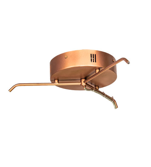 Meyda Lighting Ashton 36" Brushed Copper Pendant Light With Black Textrene & Statuario Idalight Shade