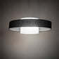 Meyda Lighting Ashton 36" Brushed Copper Pendant Light With Black Textrene & Statuario Idalight Shade