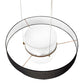 Meyda Lighting Ashton 36" Brushed Copper Pendant Light With Black Textrene & Statuario Idalight Shade