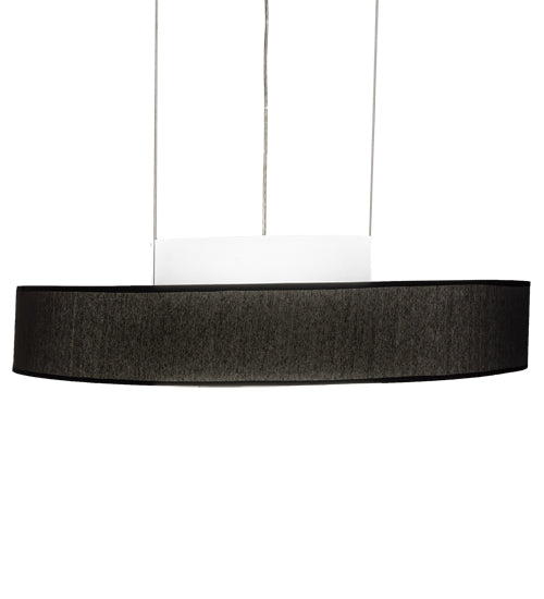 Meyda Lighting Ashton 36" Brushed Copper Pendant Light With Black Textrene & Statuario Idalight Shade
