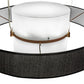 Meyda Lighting Ashton 36" Brushed Copper Pendant Light With Black Textrene & Statuario Idalight Shade