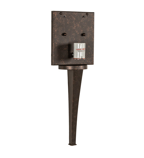 Meyda Lighting Ashville 221009 6" Gilded Tabacco Wall Sconce With Laura Cream Textrene Shade