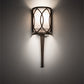 Meyda Lighting Ashville 221009 6" Gilded Tabacco Wall Sconce With Laura Cream Textrene Shade