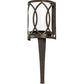 Meyda Lighting Ashville 221009 6" Gilded Tabacco Wall Sconce With Laura Cream Textrene Shade