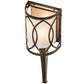 Meyda Lighting Ashville 221009 6" Gilded Tabacco Wall Sconce With Laura Cream Textrene Shade