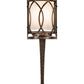Meyda Lighting Ashville 221009 6" Gilded Tabacco Wall Sconce With Laura Cream Textrene Shade