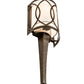 Meyda Lighting Ashville 221009 6" Gilded Tabacco Wall Sconce With Laura Cream Textrene Shade
