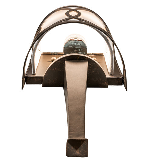Meyda Lighting Ashville 221009 6" Gilded Tabacco Wall Sconce With Laura Cream Textrene Shade