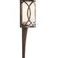 Meyda Lighting Ashville 221009 6" Gilded Tabacco Wall Sconce With Laura Cream Textrene Shade