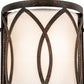 Meyda Lighting Ashville 221009 6" Gilded Tabacco Wall Sconce With Laura Cream Textrene Shade