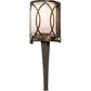 Meyda Lighting Ashville 221009 6" Gilded Tabacco Wall Sconce With Laura Cream Textrene Shade