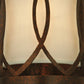 Meyda Lighting Ashville 6" Gilded Tabacco Wall Sconce With Laura Cream Textrene Shade