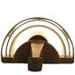 Meyda Lighting Ashville 6" Gilded Tabacco Wall Sconce With Laura Cream Textrene Shade
