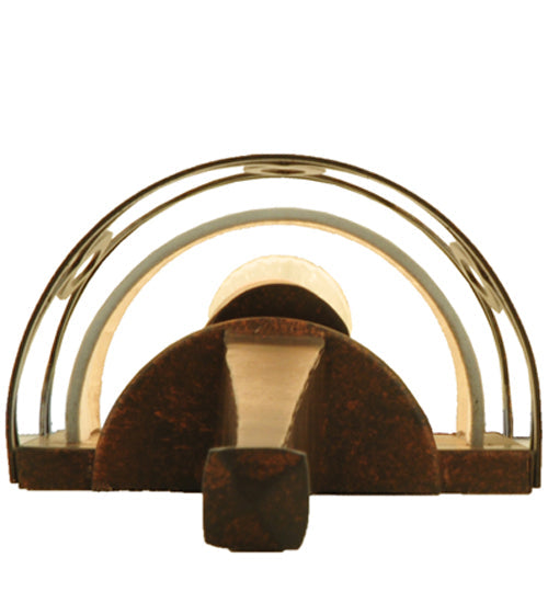 Meyda Lighting Ashville 6" Gilded Tabacco Wall Sconce With Laura Cream Textrene Shade