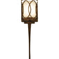 Meyda Lighting Ashville 6" Gilded Tabacco Wall Sconce With Laura Cream Textrene Shade