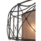 Meyda Lighting Aspen 49" 8-Light Antique Iron Gate Pendant Light With Silver Mica Shade Glass