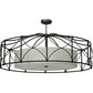 Meyda Lighting Aspen 53" 4-Light Antique Rust Semi-flush Mount Ceiling Light With White Textrene & Statuario Idalight Shade