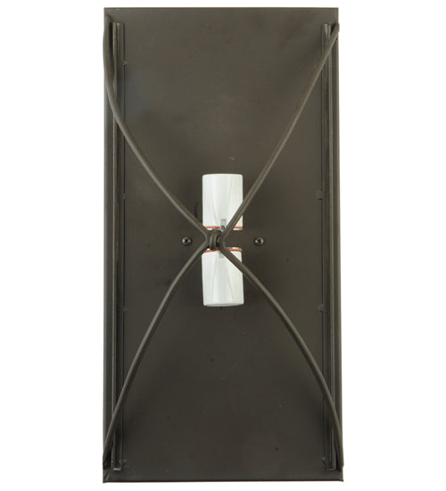 Meyda Lighting Aspen 9" 2-Light Oil Rubbed Bronze Wall Sconce With Clear Seeded Shade Glass