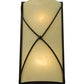 Meyda Lighting Aspen 9" 2-Light Oil Rubbed Bronze Wall Sconce With Clear Seeded Shade Glass