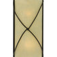 Meyda Lighting Aspen 9" 2-Light Oil Rubbed Bronze Wall Sconce With Clear Seeded Shade Glass