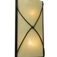 Meyda Lighting Aspen 9" 2-Light Oil Rubbed Bronze Wall Sconce With Clear Seeded Shade Glass