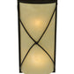 Meyda Lighting Aspen 9" 2-Light Oil Rubbed Bronze Wall Sconce With Clear Seeded Shade Glass