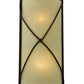 Meyda Lighting Aspen 9" 2-Light Oil Rubbed Bronze Wall Sconce With Clear Seeded Shade Glass