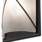 Meyda Lighting Aspen 9" 2-Light Textured Black Wall Sconce With Contrail Mist Shade