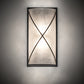 Meyda Lighting Aspen 9" 2-Light Textured Black Wall Sconce With Contrail Mist Shade