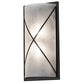 Meyda Lighting Aspen 9" 2-Light Textured Black Wall Sconce With Contrail Mist Shade