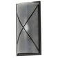 Meyda Lighting Aspen 9" 2-Light Textured Black Wall Sconce With Contrail Mist Shade