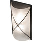 Meyda Lighting Aspen 9" 2-Light Textured Black Wall Sconce With Contrail Mist Shade