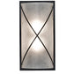 Meyda Lighting Aspen 9" 2-Light Textured Black Wall Sconce With Contrail Mist Shade